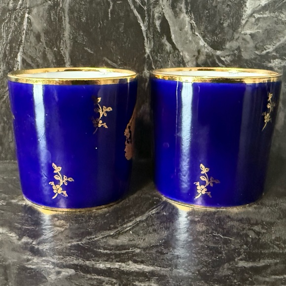 LIMOGES Porcelain Teacups and Saucers (Set of 2) - Picture 4 of 16